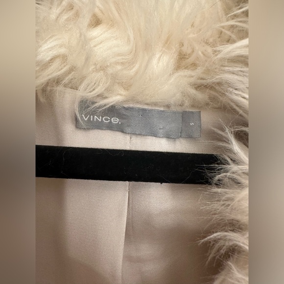 Vince Faux Shearling Fur Coat Jacket - Picture 12 of 12